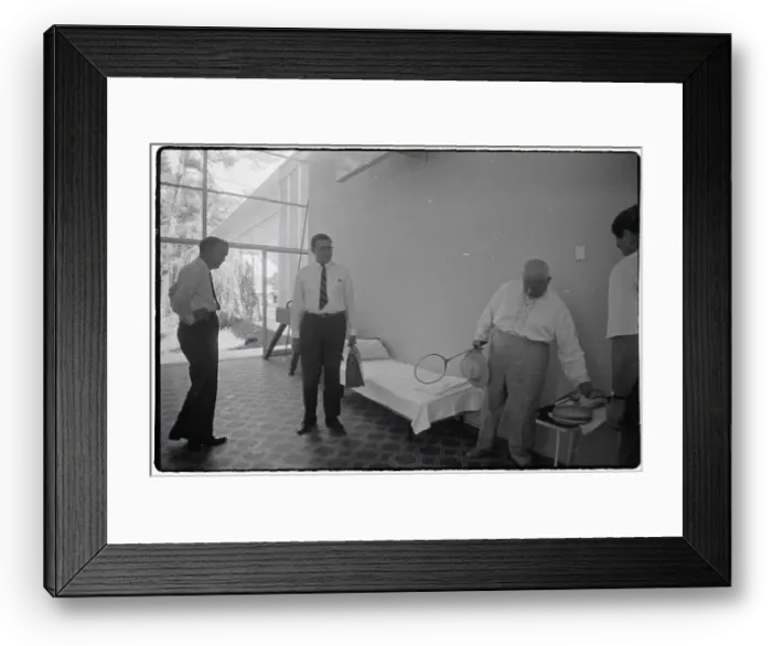 Framed Print : Khrushchev Challenging Rusk to Badminton Framed Print : Khrushchev Challenging Rusk to Badminton