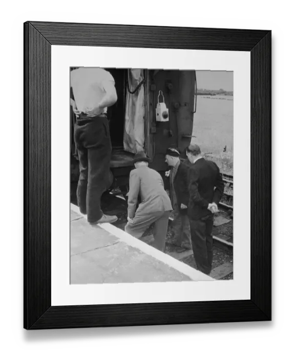 Framed Print : Police Investigating Train Car Framed Print : Police Investigating Train Car