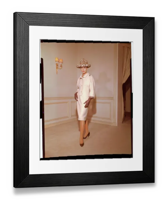 Framed Print : Model Wearing Ensemble by Guy Laroche Framed Print : Model Wearing Ensemble by Guy Laroche