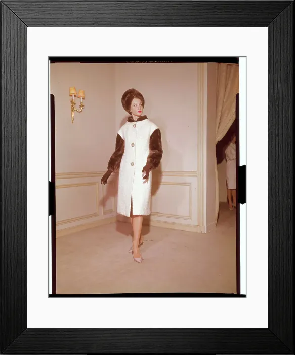 Framed Print : Model Wearing Beaver Fur Ensemble by Guy Laroche Framed Print : Model Wearing Beaver Fur Ensemble by Guy Laroche