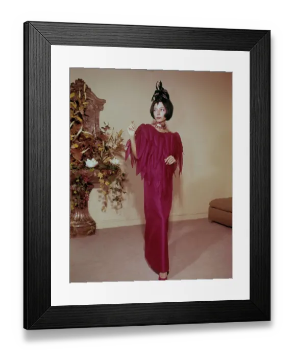 Framed Print : Model Wearing Evening Gown by Simonetta and Fabiani Framed Print : Model Wearing Evening Gown by Simonetta and Fabiani