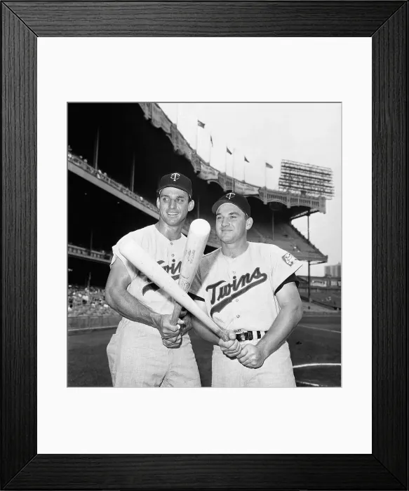 Framed Print : Allison and Killebrew Crossing Bats Framed Print : Allison and Killebrew Crossing Bats