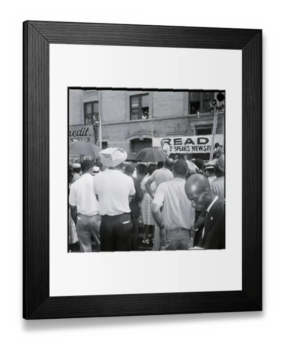 Framed Print : Malcolm X Addressing Crowd At Rally Framed Print : Malcolm X Addressing Crowd At Rally