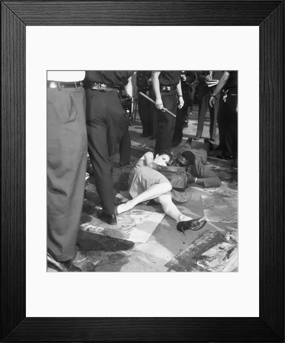 Framed Print : Protesters on Ground Framed Print : Protesters on Ground