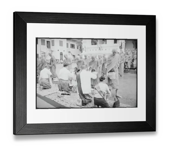 Framed Print : Laotian Leaders Acknowledging Monks Framed Print : Laotian Leaders Acknowledging Monks