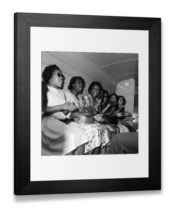 Framed Print : Women In Van Singing And Clapping