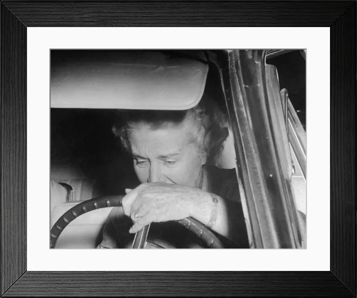 Framed Print : Louise Treadwell in Car Framed Print : Louise Treadwell in Car