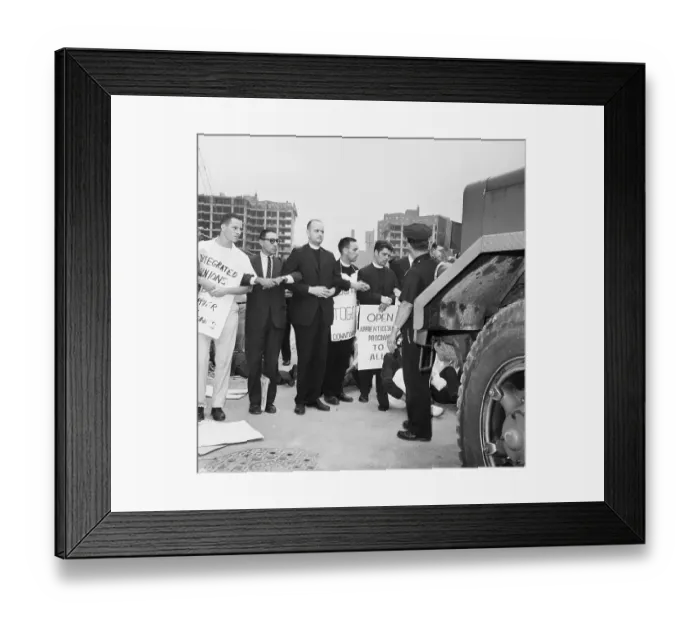 Framed Print : Police Arresting Ministers At Protest Framed Print : Police Arresting Ministers At Protest