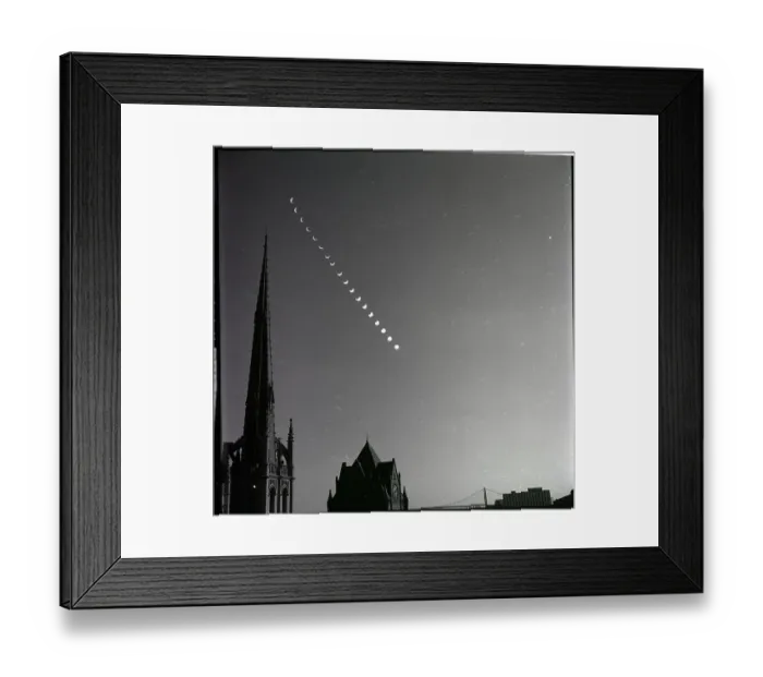 Framed Print : Multiple Exposure Of Solar Eclipse Framed Print : Multiple Exposure Of Solar Eclipse