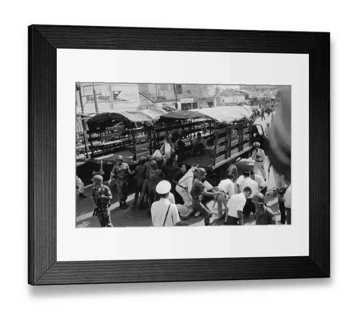 Framed Print : South Vietnamese Police Placings Monks in Trucks Framed Print : South Vietnamese Police Placings Monks in Trucks