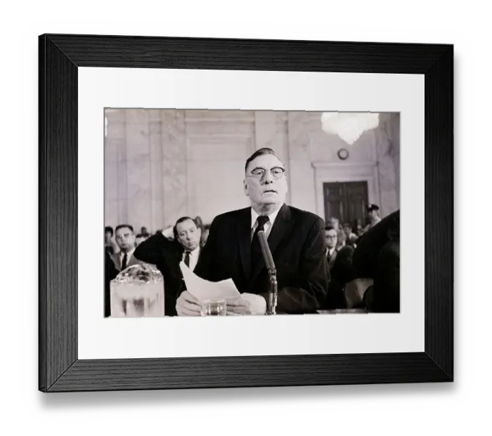 Framed Print : Ross R. Barnett Testifies in Senate Framed Print : Ross R. Barnett Testifies in Senate