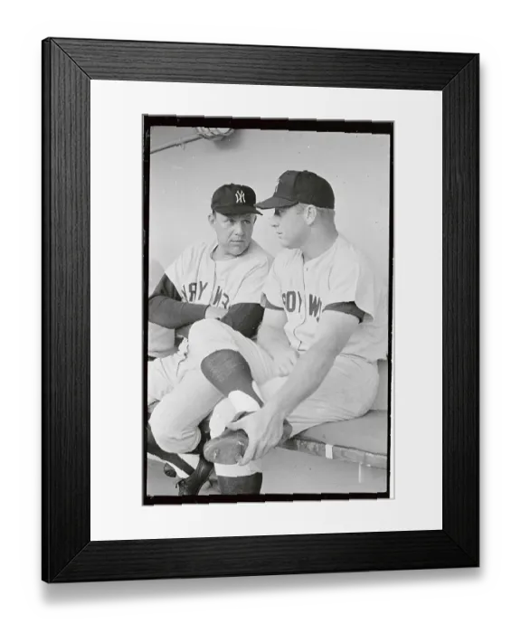 Framed Print : Mickey Mantle and Ralph Houk Sitting and Talking Framed Print : Mickey Mantle and Ralph Houk Sitting and Talking