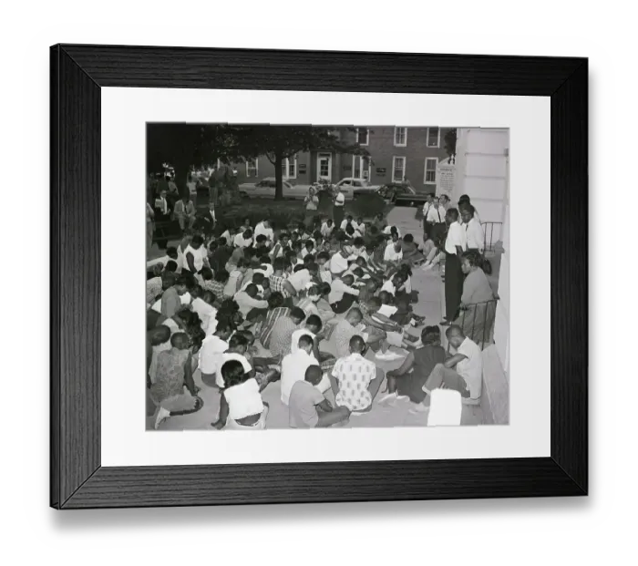 Framed Print : Group Kneeling in Prayer