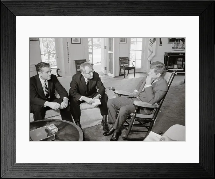 Framed Print : John Kennedy Conferring with Labor Secretary Framed Print : John Kennedy Conferring with Labor Secretary