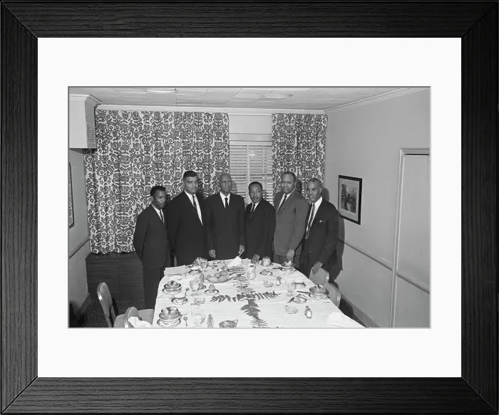 Framed Print : African American Leaders Posing At Table Framed Print : African American Leaders Posing At Table