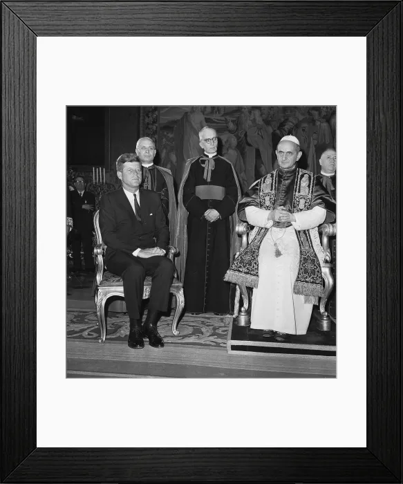 Framed Print : Pope Paul VI Talking with John Kennedy Framed Print : Pope Paul VI Talking with John Kennedy