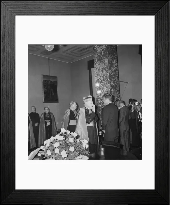 Framed Print : President Kennedy and Archbishop Cushing Framed Print : President Kennedy and Archbishop Cushing