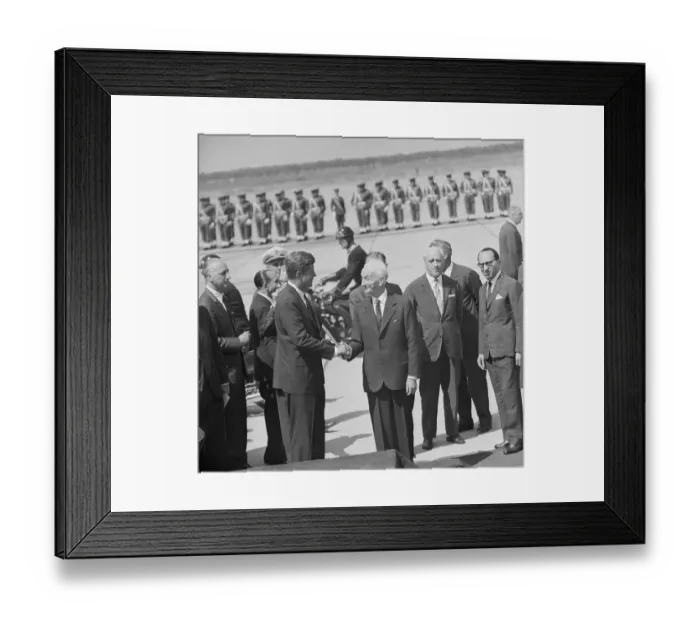 Framed Print : Presidents Kennedy and Antonio Segni Framed Print : Presidents Kennedy and Antonio Segni