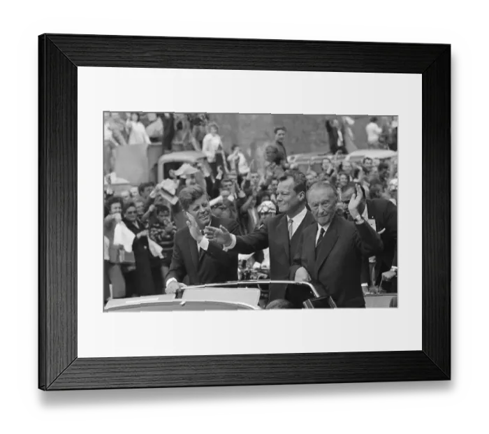 Framed Print : John F. Kennedy, Willy Brandt and Konrad Adenauer Framed Print : John F. Kennedy, Willy Brandt and Konrad Adenauer