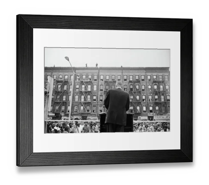 Framed Print : Malcolm X Speaks at Outdoor Rally Framed Print : Malcolm X Speaks at Outdoor Rally