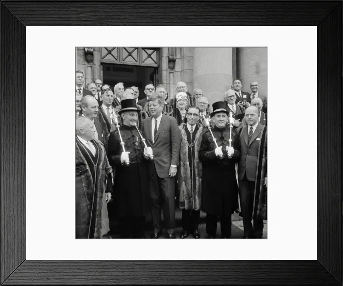 Framed Print : President Kennedy Outside Coty Hall Framed Print : President Kennedy Outside Coty Hall