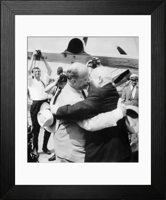 Framed Print : Khrushchev Hugging Ulbricht