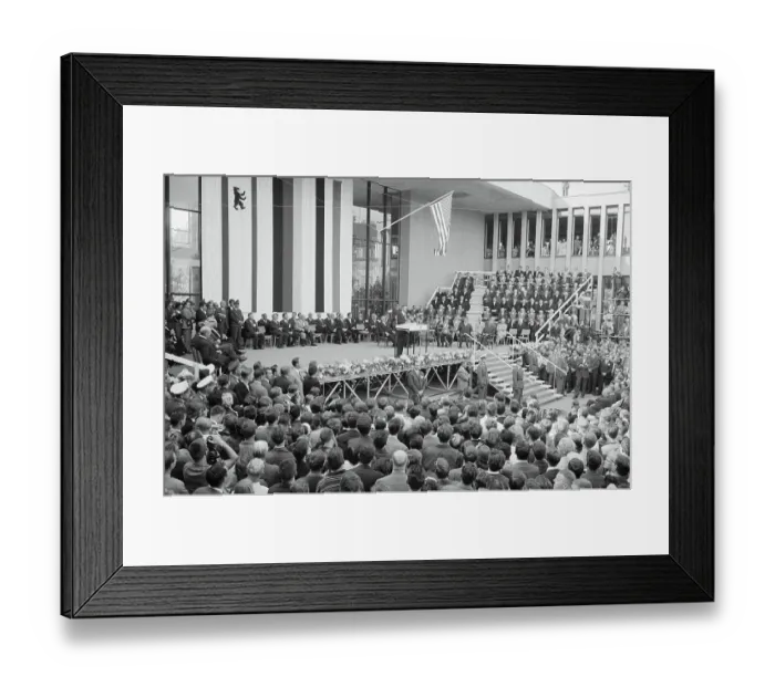 Framed Print : President Kennedy Speaking at University Framed Print : President Kennedy Speaking at University
