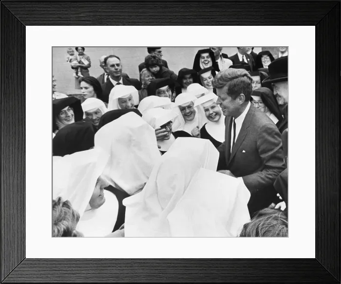 Framed Print : President Kennedy With Nuns in Ireland Framed Print : President Kennedy With Nuns in Ireland