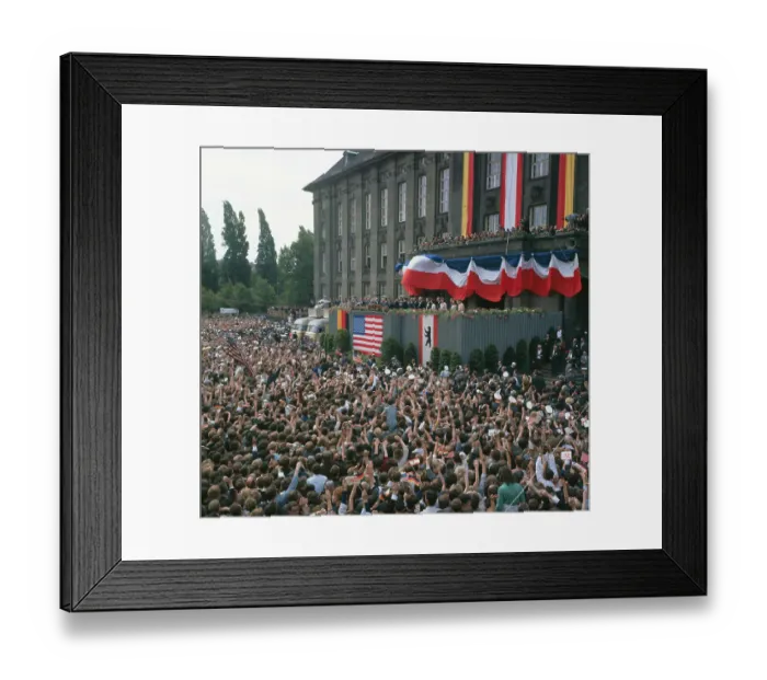 Framed Print : President Kennedy Waving to Crowd Outside City Hall Framed Print : President Kennedy Waving to Crowd Outside City Hall