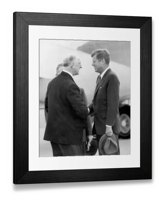 Framed Print : Eamon de Valera Greeting John Kennedy Framed Print : Eamon de Valera Greeting John Kennedy