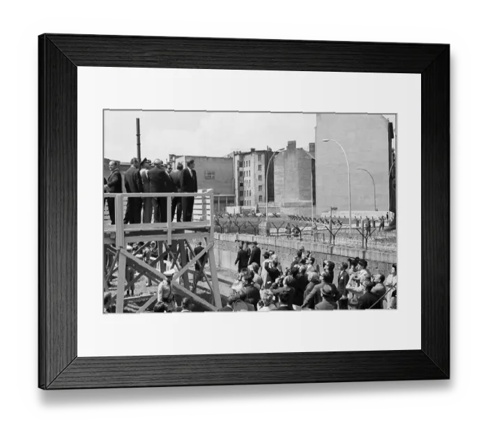 Framed Print : President Kennedy at the Berlin Wall Framed Print : President Kennedy at the Berlin Wall