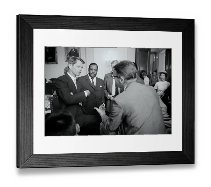 Framed Print : Robert Kennedy Speaking to Reporters Framed Print : Robert Kennedy Speaking to Reporters