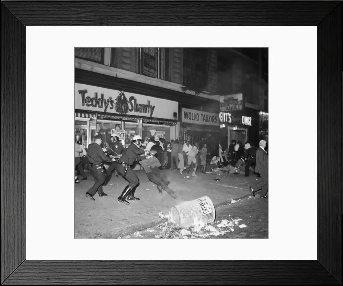 Framed Print : Police and Rioters Fighting in Harlem Framed Print : Police and Rioters Fighting in Harlem