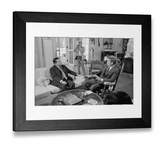 Framed Print : President Kennedy Meeting with Prince of Laos Framed Print : President Kennedy Meeting with Prince of Laos