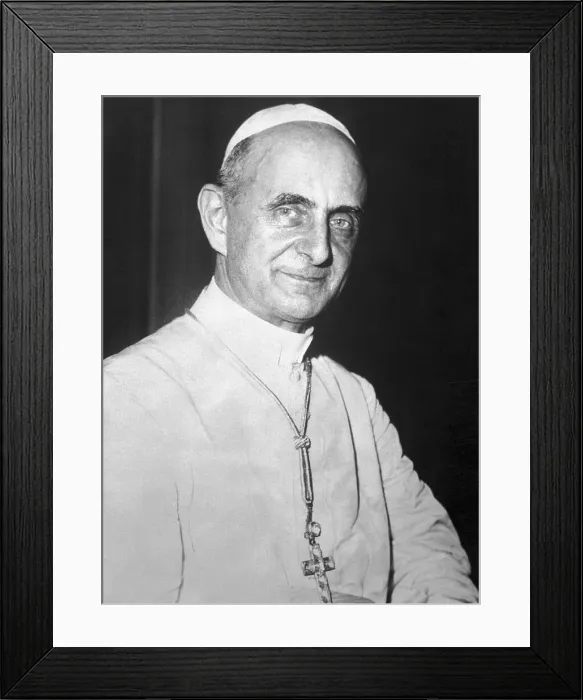 Framed Print : Portrait of Pope Paul VI Framed Print : Portrait of Pope Paul VI