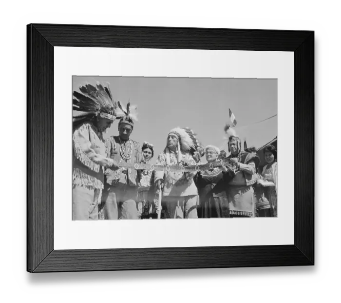 Framed Print : American Indian Leaders Meeting