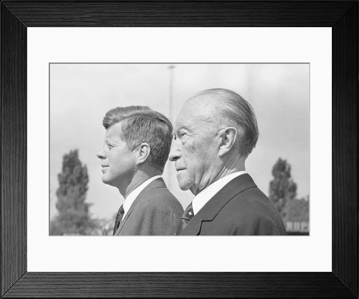 Framed Print : John Kennedy and Konrad Adenauer Framed Print : John Kennedy and Konrad Adenauer