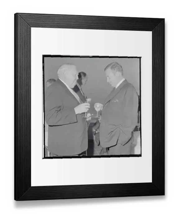 Framed Print : Henry Ford II Chatting with Ludwig Erhard Framed Print : Henry Ford II Chatting with Ludwig Erhard