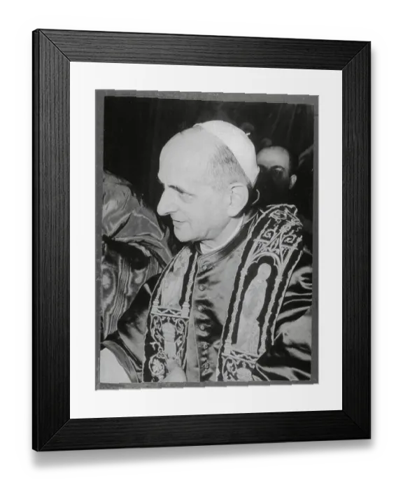 Framed Print : Newly Elected Pope Paul VI at Vatican Framed Print : Newly Elected Pope Paul VI at Vatican