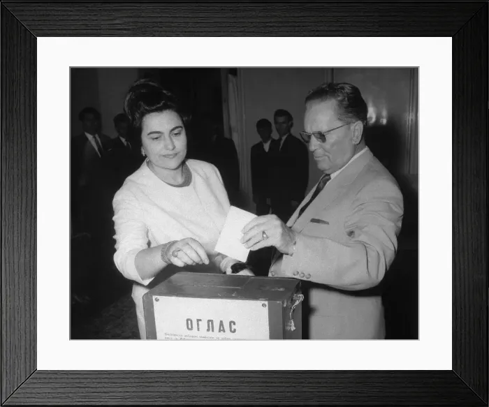 Framed Print : Portrait of Josip Broz Tito and His Wife Framed Print : Portrait of Josip Broz Tito and His Wife