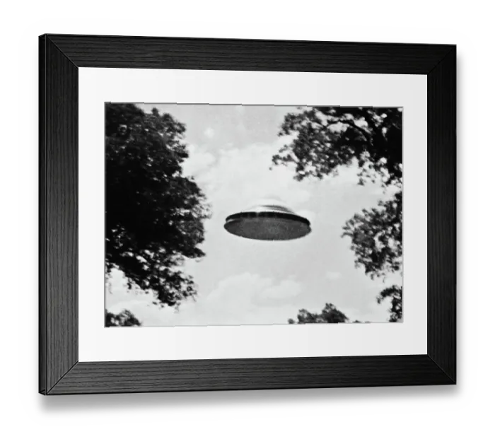 Framed Print : UFO Flying Low Over Trees Framed Print : UFO Flying Low Over Trees