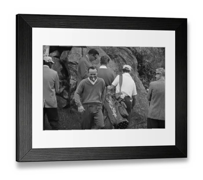 Framed Print : Arnold Palmer Laughing at Gary Player's Predicament Framed Print : Arnold Palmer Laughing at Gary Player's Predicament