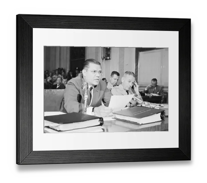 Framed Print : Defense Secretary McNamara Before Senate