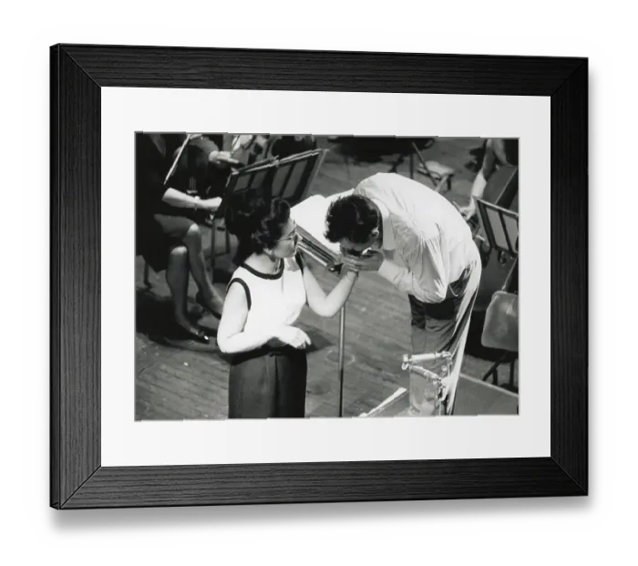 Framed Print : Maria Callas Receives Kiss On The Hand From Georges Preter Framed Print : Maria Callas Receives Kiss On The Hand From Georges Preter
