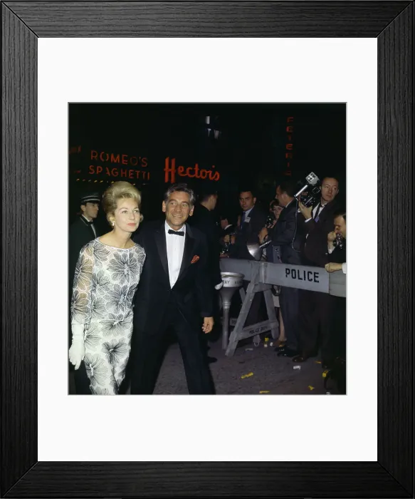 Framed Print : Leonard Bernstein and Wife Arriving