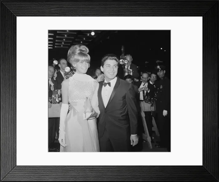 Framed Print : Paul Anka W / Arm Around Wife at Benefit Framed Print : Paul Anka W / Arm Around Wife at Benefit