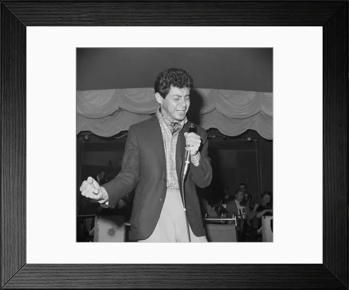 Framed Print : Eddie Fisher Gesturing While Singing Framed Print : Eddie Fisher Gesturing While Singing
