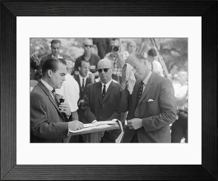 Framed Print : George Wallace with Nicholas Katzenback