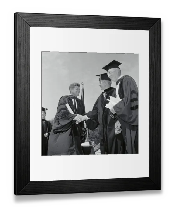 Framed Print : John F Kennedy Receiving Honorary Degree Framed Print : John F Kennedy Receiving Honorary Degree