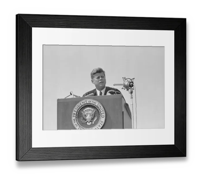 Framed Print : Portrait of President John F. Kennedy